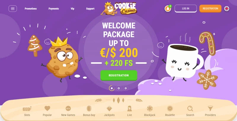 Cookie Casino spellobby – slotspellen overzicht